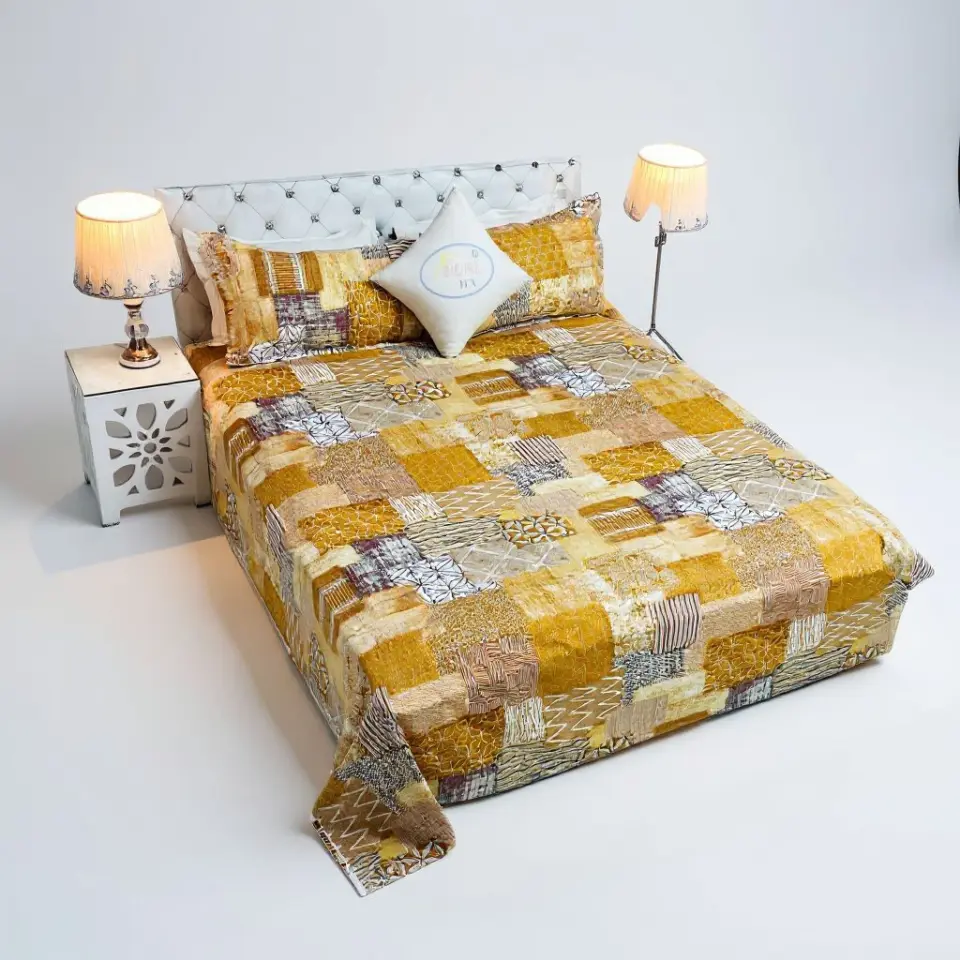 Product Type: Bed Sheet with Pillow Covers Color: Multicolor Main Material: Cotton Size: 7.5 X 8.5 Feet Double Size Bed Sheet Double Star Twill Bed Sheet 5139-