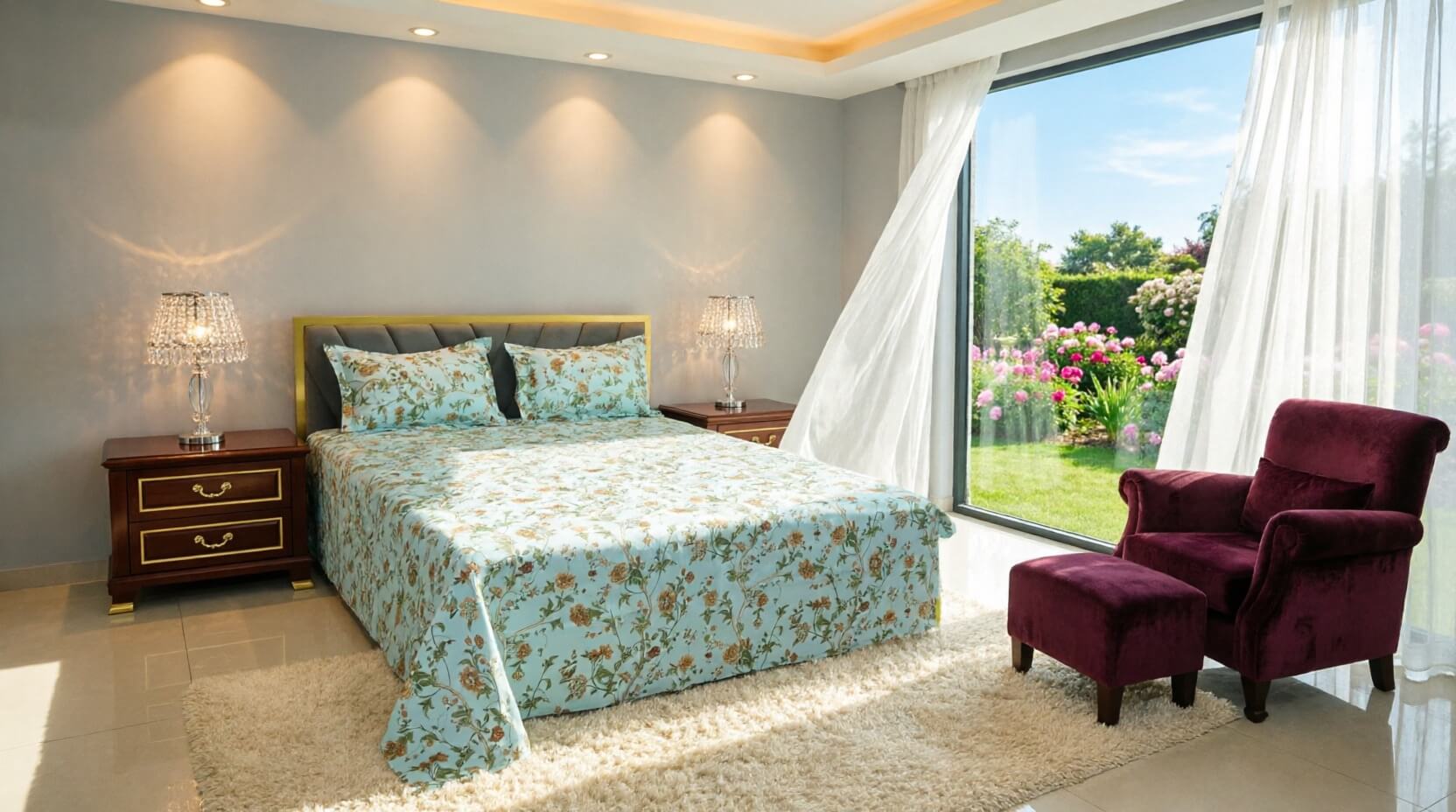 Classical Hometex - Bed Sheet And Two Matching Pillow Cover - Hometex Bangladesh 