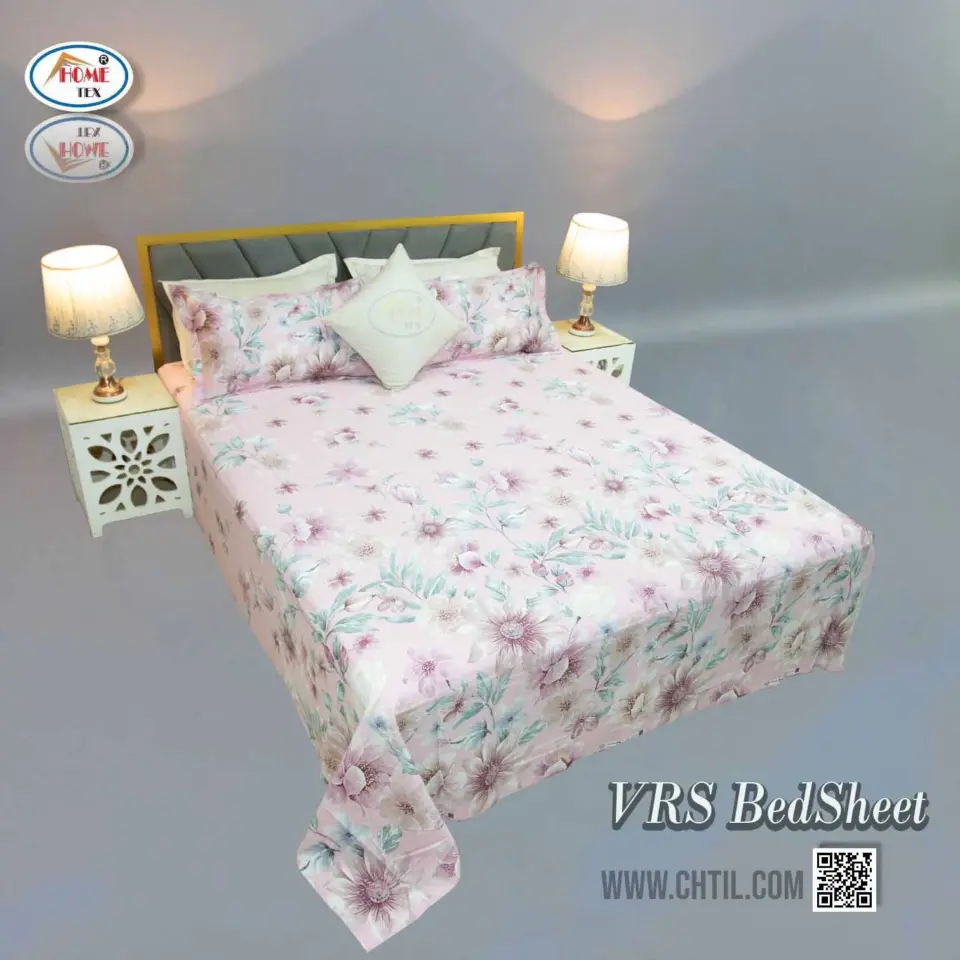 VRS SATIN PRINT BED SHEET - 3443-283