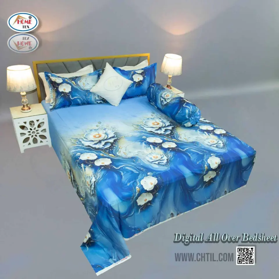 DIGITAL ALL OVER BED SHEET (4PCS SET) - 7274-118