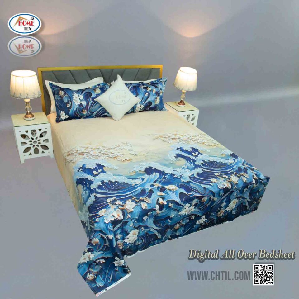 DIGITAL ALL OVER BED SHEET (4PCS SET) - 7274-101