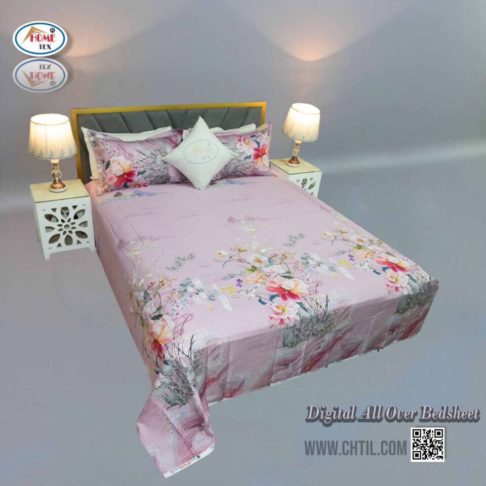 DIGITAL ALL OVER BED SHEET (4PCS SET) - 7274-103