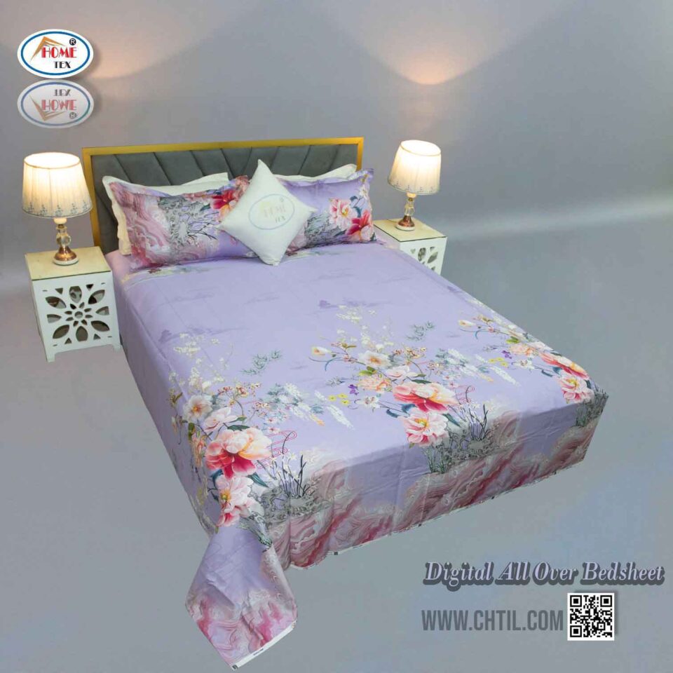 DIGITAL ALL OVER BED SHEET (4PCS SET) - 7274-104