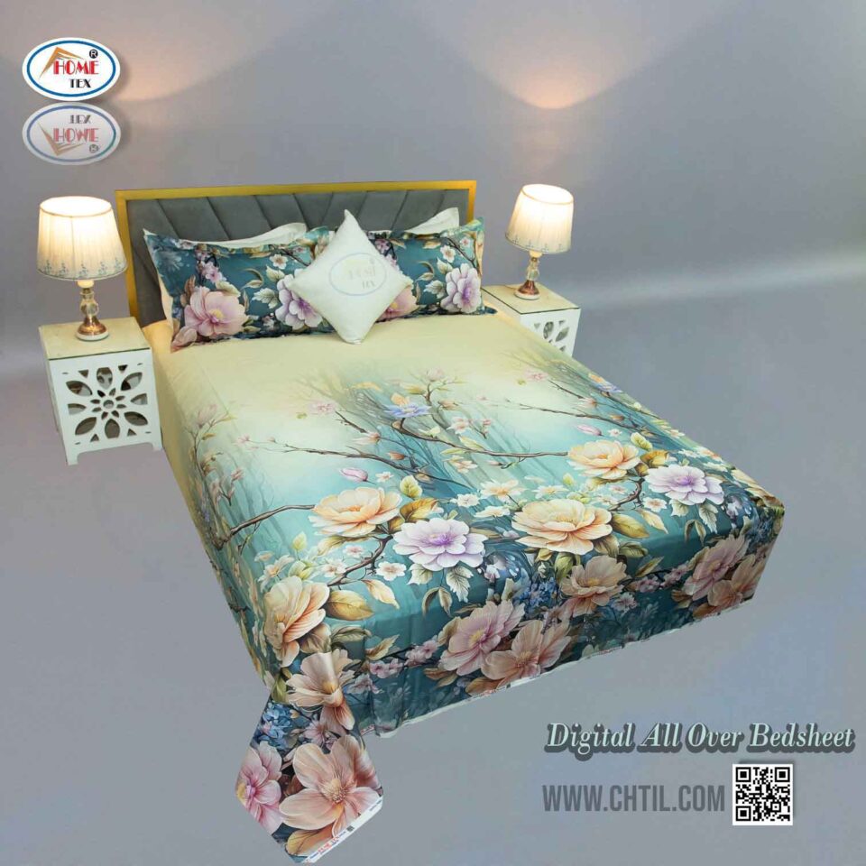 DIGITAL ALL OVER BED SHEET (4PCS SET) - 7274-105