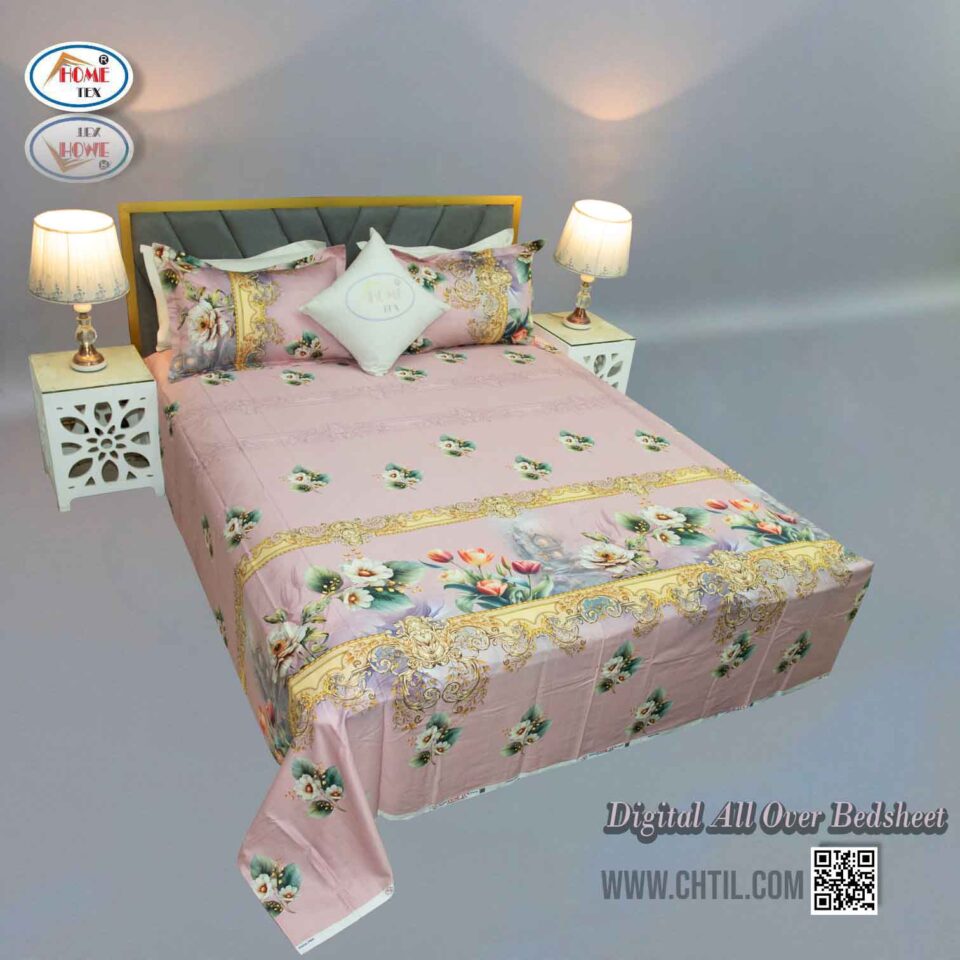 DIGITAL ALL OVER BED SHEET (4PCS SET) - 7274-107
