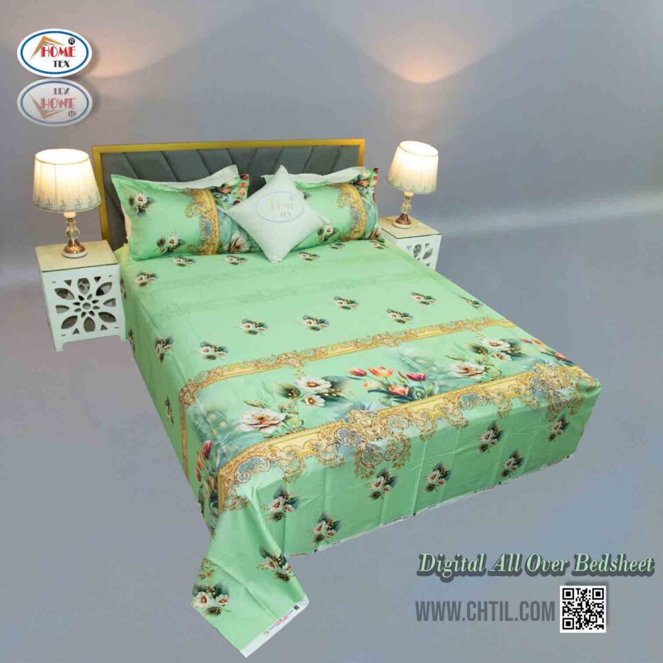DIGITAL ALL OVER BED SHEET (4PCS SET) - 7274-108