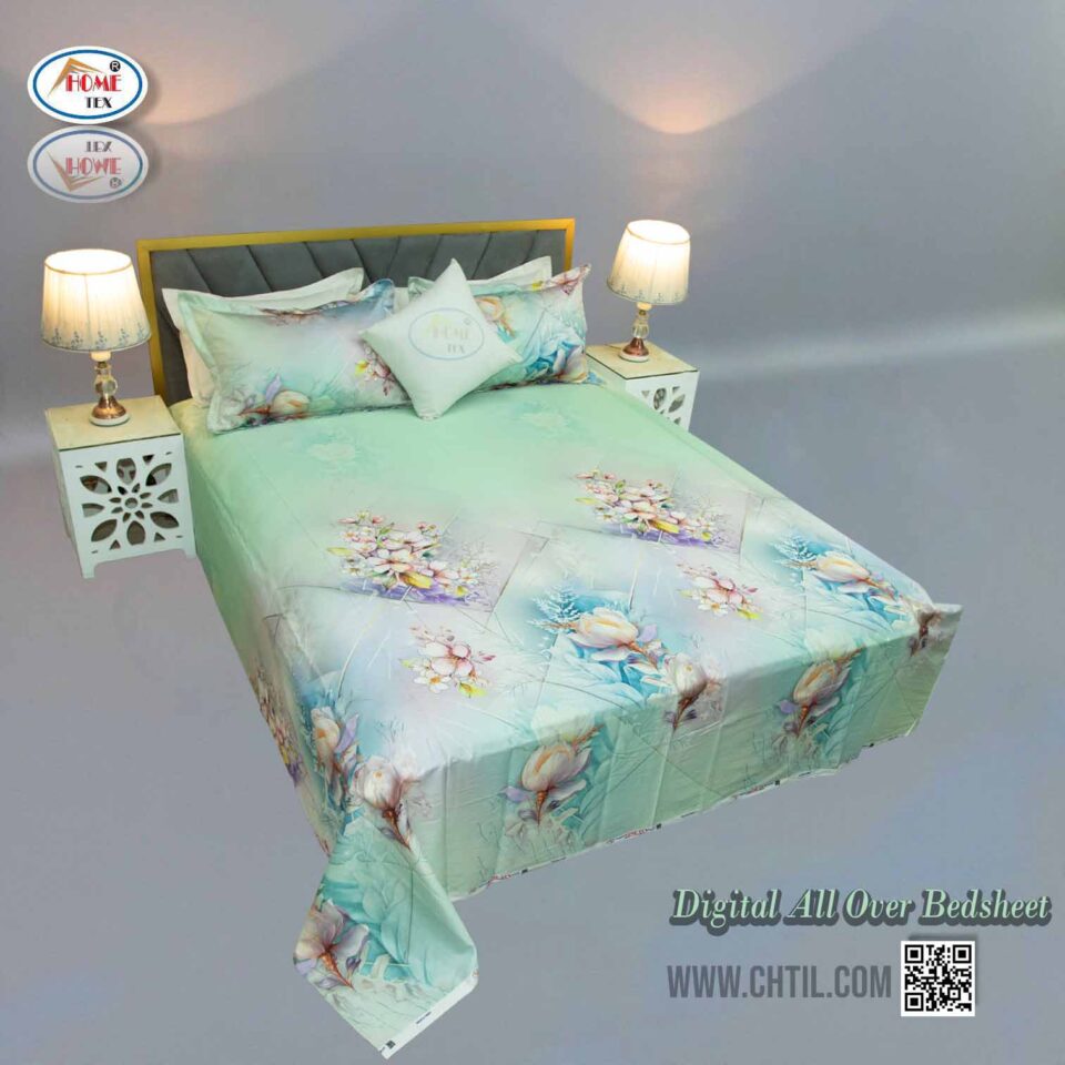 DIGITAL ALL OVER BED SHEET (4PCS SET) - 7274-109