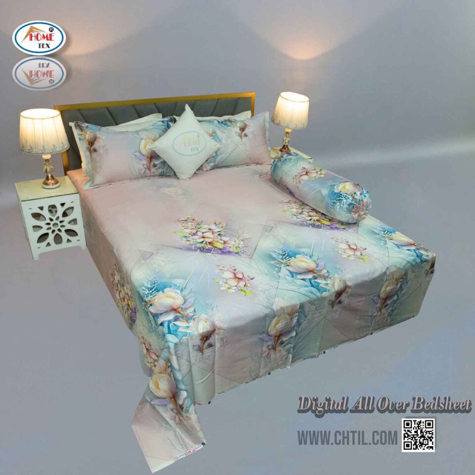 DIGITAL ALL OVER BED SHEET (4PCS SET) - 7274-110