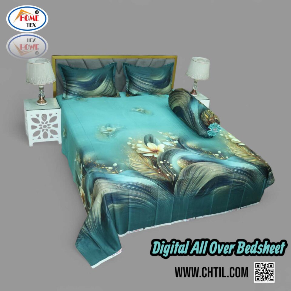 DIGITAL ALL OVER BED SHEET (4PCS SET) - 7274-111