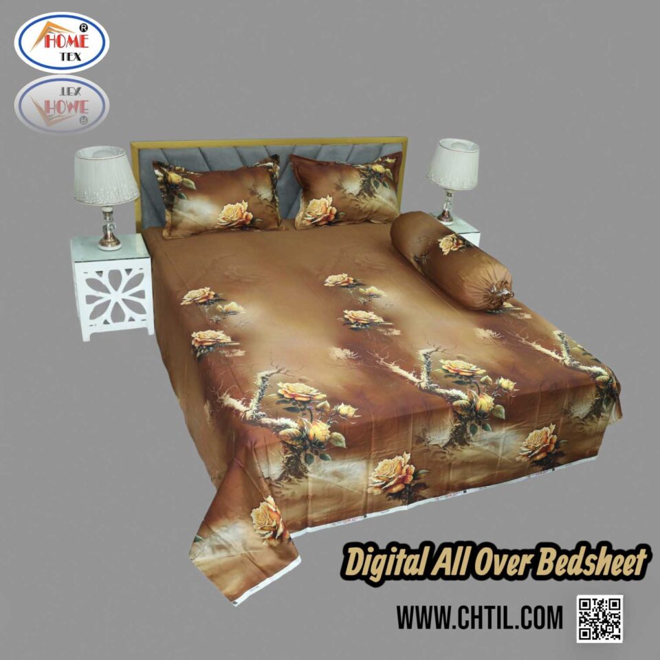DIGITAL ALL OVER BED SHEET (4PCS SET) - 7274-112
