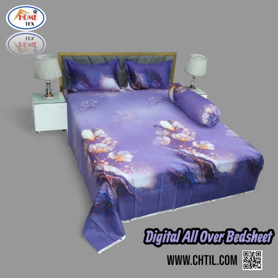 DIGITAL ALL OVER BED SHEET (4PCS SET) - 7274-114
