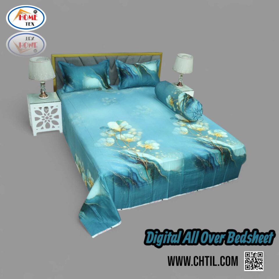 DIGITAL ALL OVER BED SHEET (4PCS SET) - 7274-115