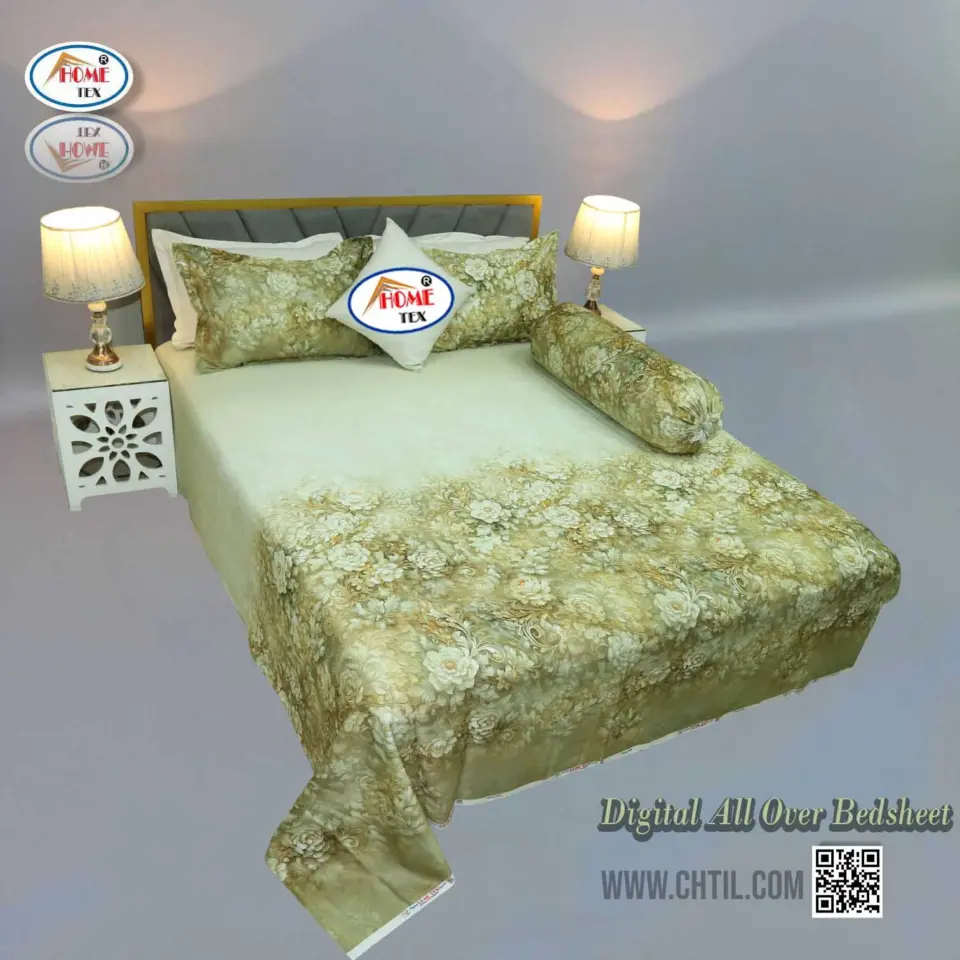 DIGITAL ALL OVER BED SHEET (4PCS SET) - 7274-135