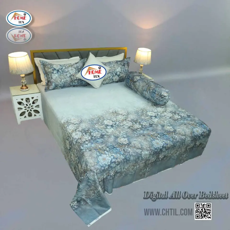 DIGITAL ALL OVER BED SHEET (4PCS SET) - 7274-136