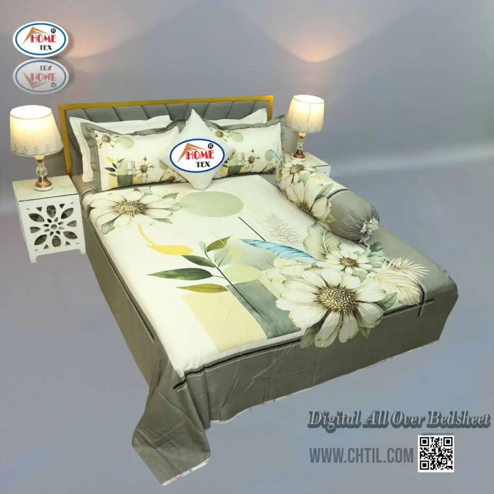 DIGITAL ALL OVER BED SHEET (4PCS SET) - 7274-129