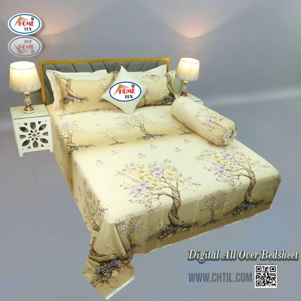 DIGITAL ALL OVER BED SHEET (4PCS SET) - 7274-133